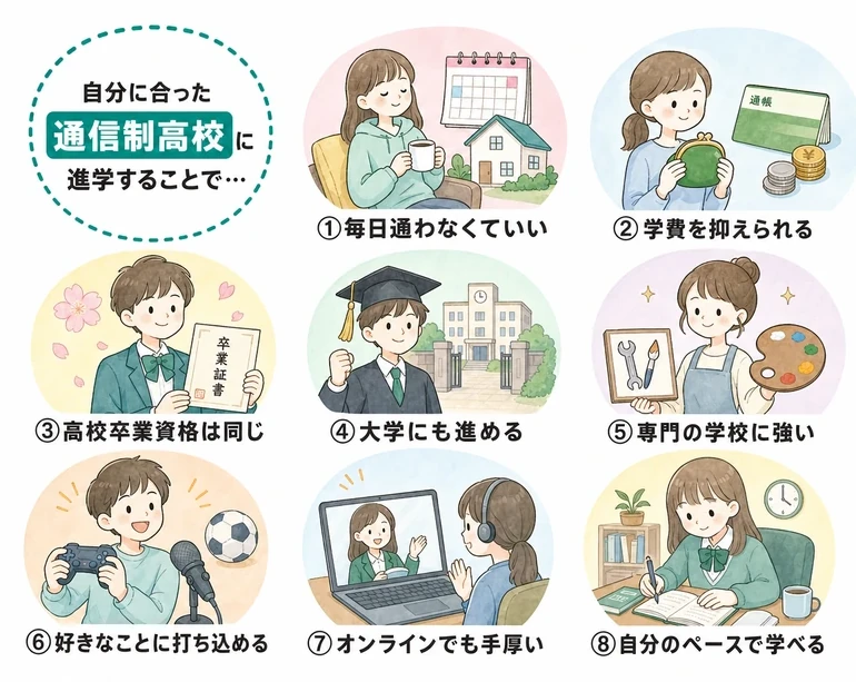 通信制高校に進学して得られる8つのこと