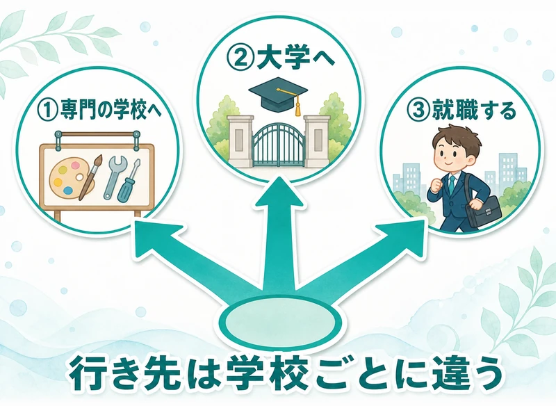 通信制高校を卒業したあとの3つの進路